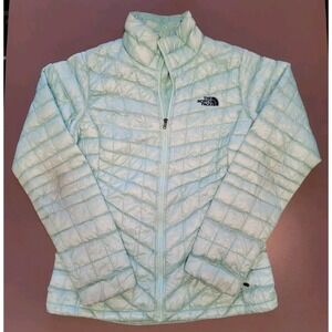 The North Face Quilted Puffer Jacket‎ Womens Small Blue Thermoball Insulated